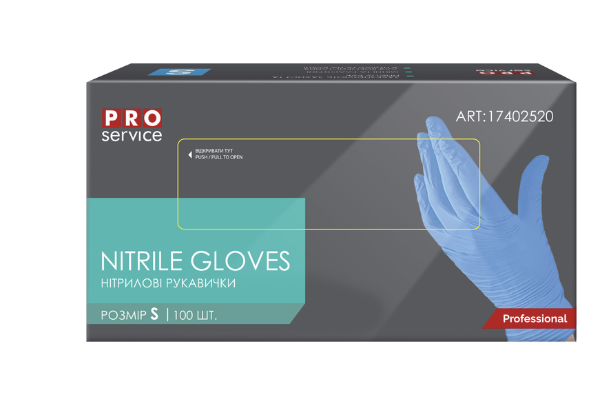 Рукавички нітрилові PRO Standart 100шт/уп розмір-S